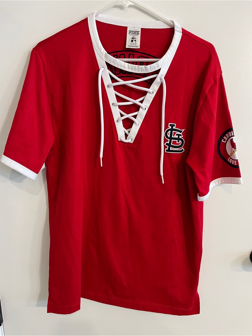 Women’s size XS Victoria Secret Pink X MLB St. Louis Cardinals Love Pink Jersey
